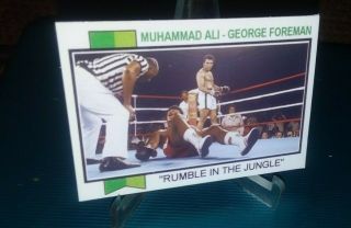 Muhammad Ali Vs George Foreman 1973 Custom Card Blank Back Rumble In The Jungle