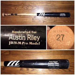 Austin Riley Atlanta Braves Game 2019 Cracked Mlb Bat