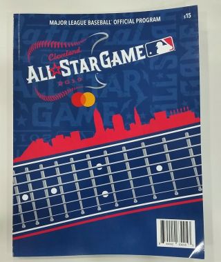 2019 Mlb All Star Game Program Official Gameday Asg Version Cleveland Indians