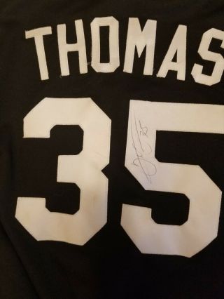 Autographed Frank Thomas White Sox Majestic Jersey size large 3