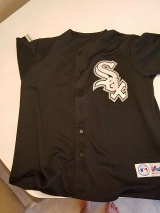 Autographed Frank Thomas White Sox Majestic Jersey size large 4