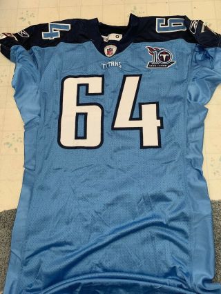 Tennessee Titans Nfl Game Issued Player Worn Reebok Jersey Winner’s Choice