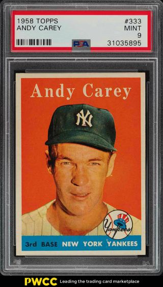 1958 Topps Setbreak Andy Carey 333 Psa 9 (pwcc)