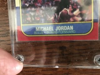 1986 - 87 Fleer Michael Jordan 57 Chicago Bulls RC 100 Authentic Fresh Pack Pull 2