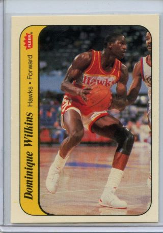 1986 - 87 Fleer Sticker 11,  Dominique Wilkins [rookie] Atlanta Hawks