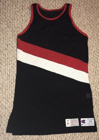 Portland Trailblazers Game Issued Champion Blank Jersey 44 Large Authentic Team 2