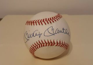 Mickey Mantle Signed Baseball Autographed Ny Yankees 7 Hof