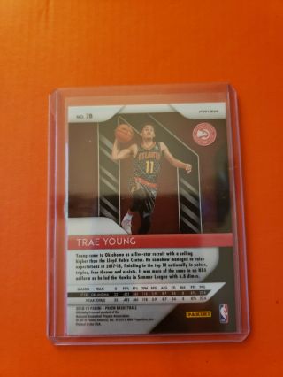 2018 - 19 Panini Prizm Red/White/Blue Trae Young Rookie RC 2