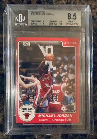 84 - 85 Star Michael Jordan Rc Bgs 8.  5 Chicago Bulls