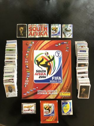 Panini South Africa 2010 World Cup Complete Set.  Album,  640 Stickers,  1 Packets