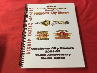 2001 - 02 Oklahoma City Blazers Chl Hockey Media Guide