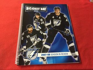 2007 - 08 Tampa Bay Lightning Post - Season In Review Hockey Media Guide