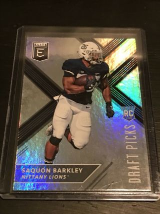 2018 Saquon Barkley Elite Draft Picks Sark Jersey Rookie Card