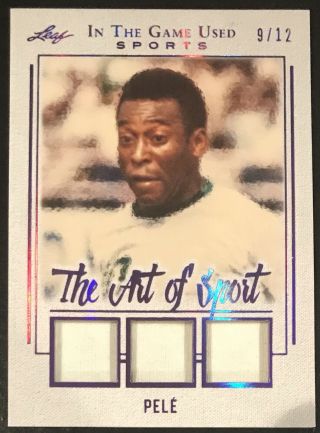 2019 Leaf In The Game Pele Triple Jersey Relic /12