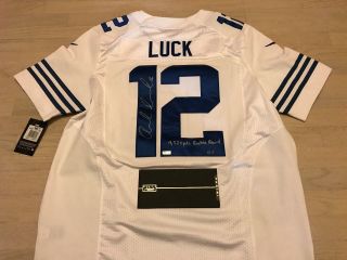 Andrew Luck Autographed Signed Colts Le 4/12 Nike Elite Jersey Panini Authentic