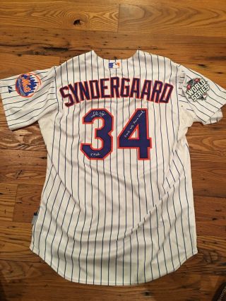 Noah Syndergaard Thor Ny Mets 2015 World Series Game Jersey Game 4 Signed