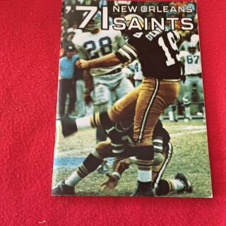 1971 Orleans Saints Football Media Guide Ex - Never Handled