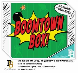 Afc East - Boomtown Box Autographed Football Jersey Live Break (76)