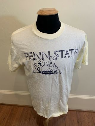 Vintage 90’s Distressed Penn State Nittany Lions Football (lg) T - Shirt