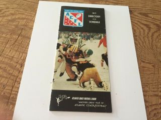 1971 Acfl Atlantic Coast Football League Directory And Schedule