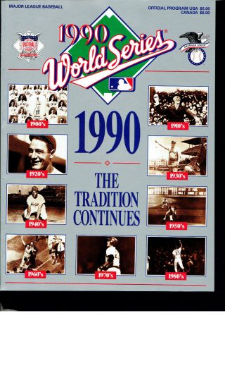 1990 World Series Program A 