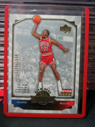 2002 - 03 Upper Deck Michael Jordan Slam Dunk Champion 1108/1988 Bulls Bb