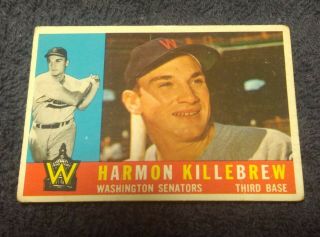 1960 Topps 210 Harmon Killebrew Washington Senators Vintage Baseball