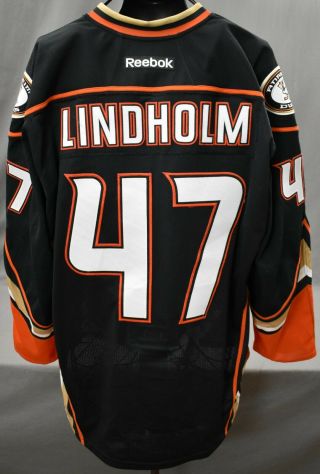 2016 Hampus Lindholm 47 Stanley Cup Playoffs Game Worn Anaheim Ducks Jersey Loa