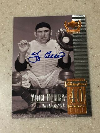 1999 Upper Deck Century Legends 40 Yogi Berra Signed Card
