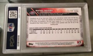 2016 TOPPS PRO DEBUT RAFAEL DEVERS GOLD ROOKIE SP CARD ED TO 50 PSA 10 POP 1 2