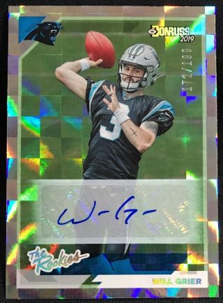 2019 Donruss The Rookies Autograph Auto /199 Will Grier Rc Panthers Rookie