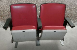 Joe Louis Arena Seats (2) W/l - Brackets Feet Jla Sticker Red Wings Stand