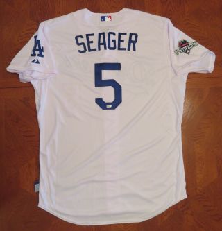 Corey Seager Rookie Rc 10/16/2015 Postseason Dodgers 5 Team Issued Jersey Sz 48