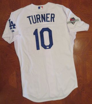 Justin Turner 10/16/2015 Postseason Dodgers 10 Team Issued Jersey Sz 46 Vintage