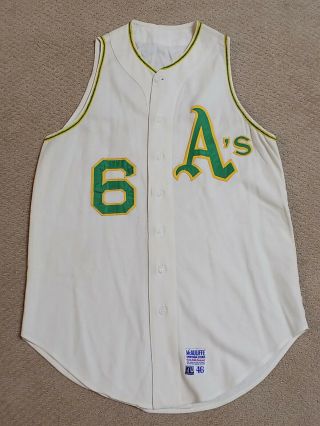 Sal Bando Game Worn Home Flannel Jersey 1970 Oakland A 