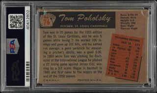 1955 Bowman SETBREAK Tom Poholsky 76 PSA 8 NM - MT (PWCC) 2