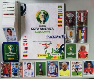 Panini Copa America Brazil 2019 Complete Album,  Pack Messi Japan Made In Italy
