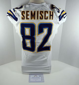 2016 San Diego Chargers Tim Semisch 82 Game Issued White Jersey