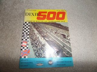 Dixie 500 Nascar Race Program,  1972 Atlanta International Raceway
