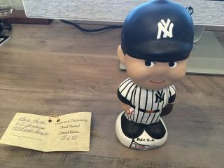Hand Painted,  Babe Ruth Ny Yankees 1923 World Champs Cat Man Bobblehead,  Limited