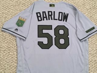 Barlow Sz 46 58 2018 Kansas City Royals Game Jersey Issued Memorial Day 5 Star