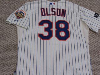 Olson Size 48 38 2012 Mets Game Jersey Issued Home Cream Mlb Holo 2 Patch Kid