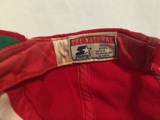 Vintage 90s Chicago Bulls Starter Arch Red Snapback Hat Cap 100 Wool 4
