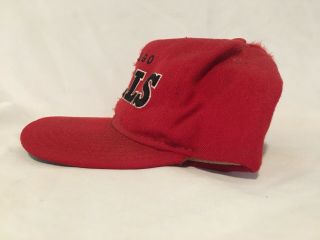 Vintage 90s Chicago Bulls Starter Arch Red Snapback Hat Cap 100 Wool 5