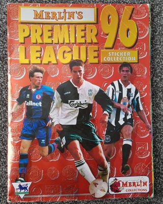 Merlins Premier League 1996 Sticker Album Complete