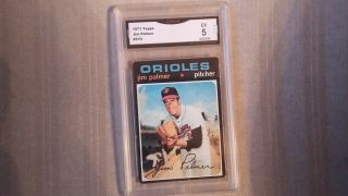 1971 Topps Baseball 570 Jim Palmer Baltimore Orioles Gma Graded 5 Ex