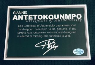 Giannis Antetokounmpo Autograph Nike Aeroswift Authentic Bucks Signed Jersey BAS 6