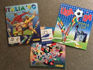 Panini World Cup Sticker Albums 1990,  1994,  1998 50 - 70 Full