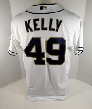 2013 San Diego Padres Casey Kelly 49 Game Issued White Jersey