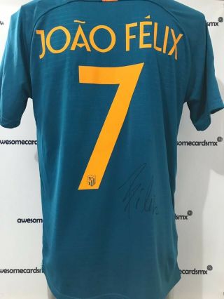 Jersey Atletico Madrid Signed By Joao Felix Photo Certificate Authenticity